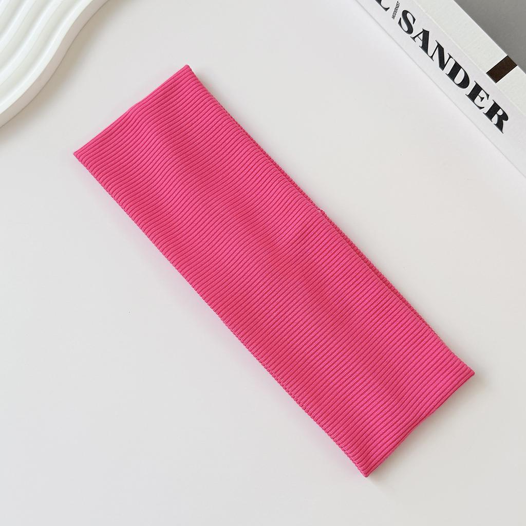 Threaded Hair Band Sports Yoga Sweat-absorbent Wide Headscarf Hair Band Female Joker Elastic Solid Color Headband Headdress