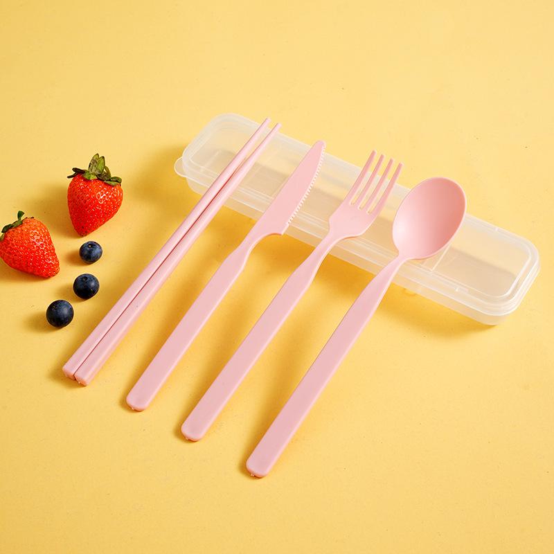Cross-Border PP Tableware Set: Portable Knife, Fork, Spoon, Chopsticks - Custom Logo Available