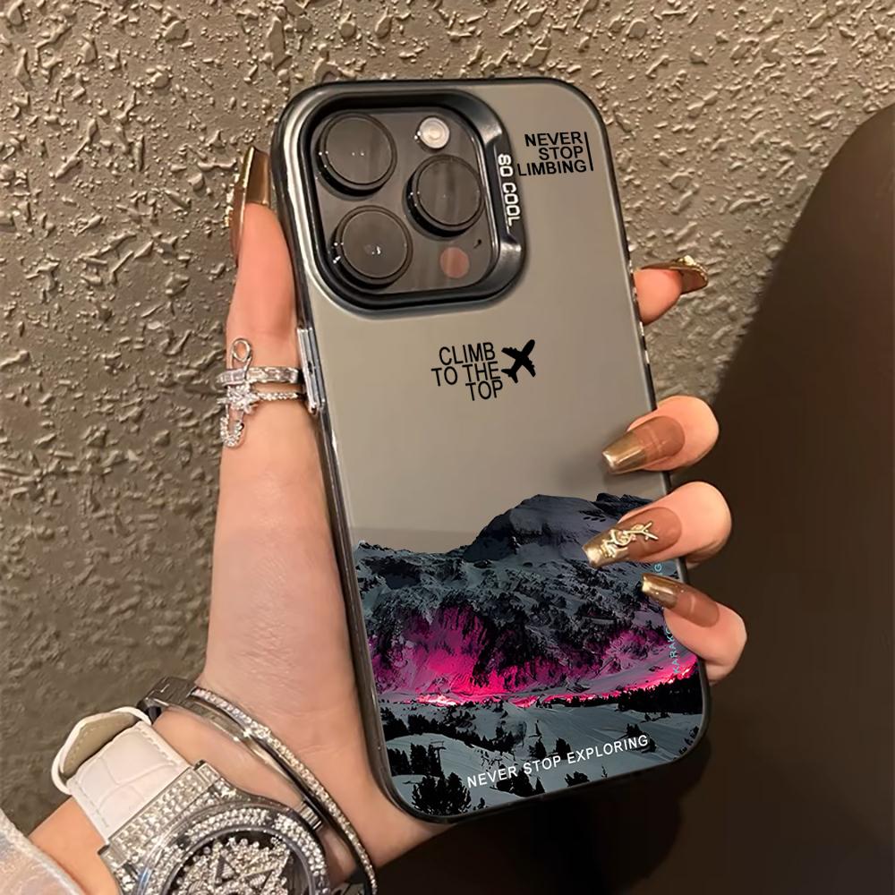 Mountain Peak Aircraft IMD Phone Case For iPhone 17 15 Pro Max Cases iPhone 11 12 13 ProMax 14 16 Plus 7 XS XR Shockproof Fundas