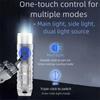 Waterproof Mini Keychain Flashlight 10 Modes Pocket Portable Torch Light Multifunctional Magnetic Base LED Magnetic Flashlight