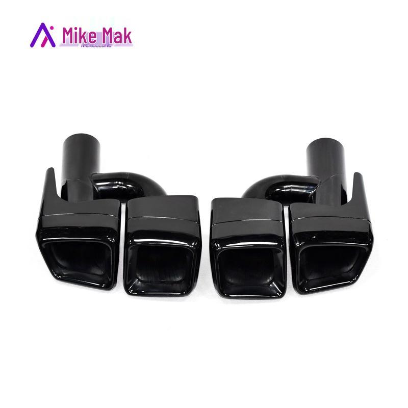 Black-Plated Quad Exhaust Tailpipe for Mercedes-Benz W212 E-Class E260/E300 AMGE63 Upgrade