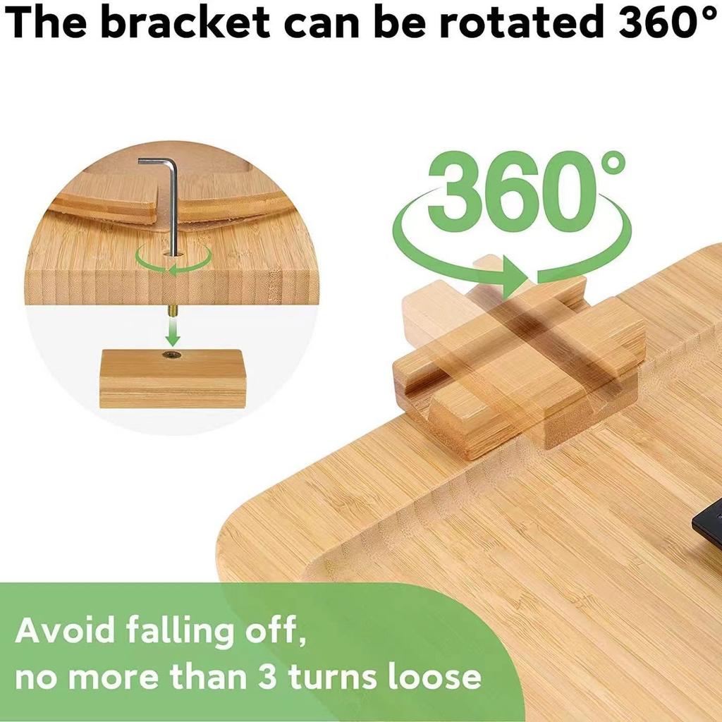 foldable solid bamboo couch armrest coaster cup mat pads rack holder tray storage organizer for snack pad coffee accessories