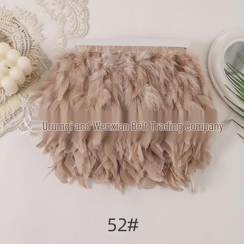 10-15CM Turkey Feather Trim for Clothing, DIY, and Jewelry Decor