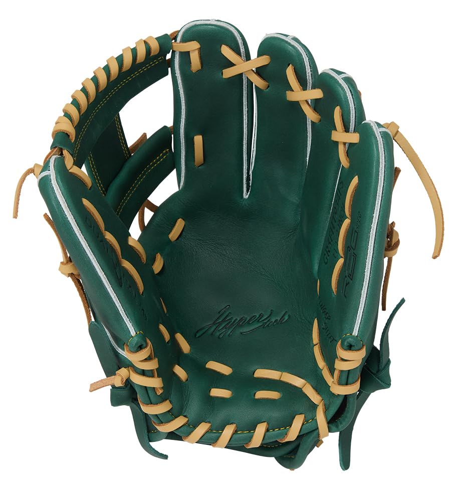 Rawlings HYPER TECH R2G Soft Baseball Glove for Dark for Throwers (GR5FHT934FS) Infielders, Green, 11.5 Inches, Right-Handed
