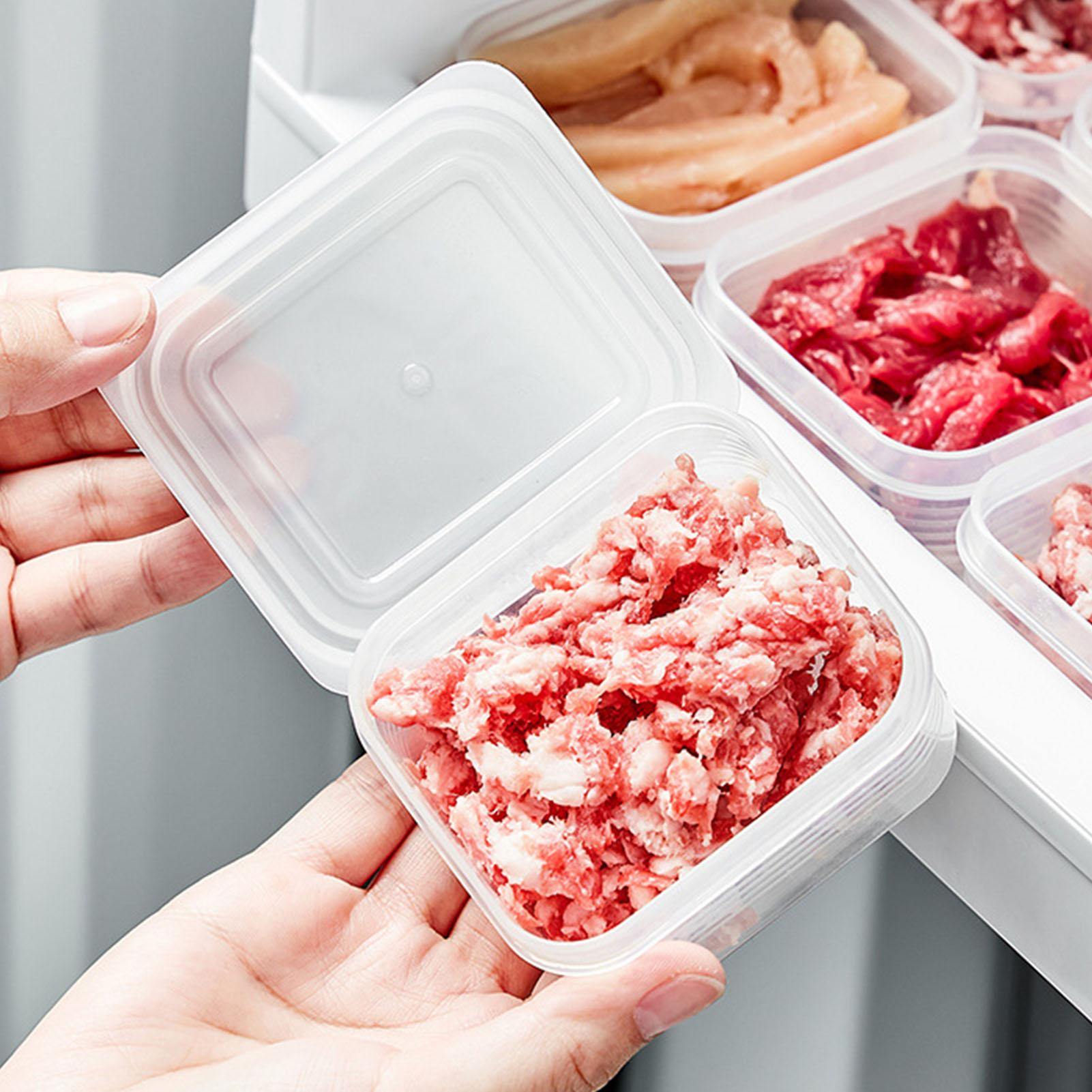 

Refrigerator Storage Boxes Break Resistant Reusable Stackable Food Storage Containers Multifunctional 200ml for Kitchen