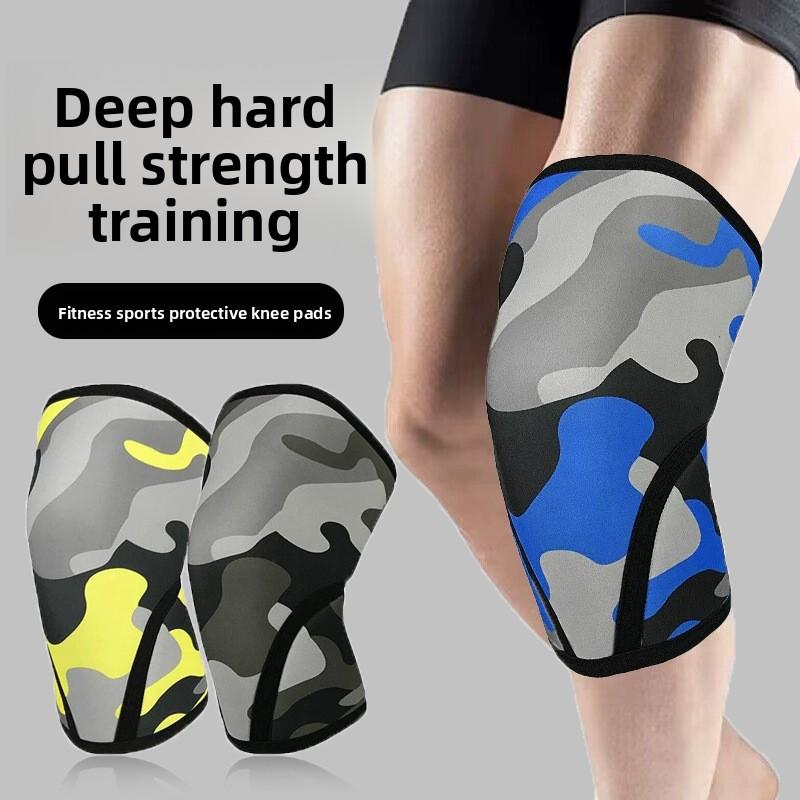 Thickened Camo Neoprene Neoprene Neoprene Neoprene Elastic Knee Pads Weightlifting Squats Gym Professional Sports Knee Pads
