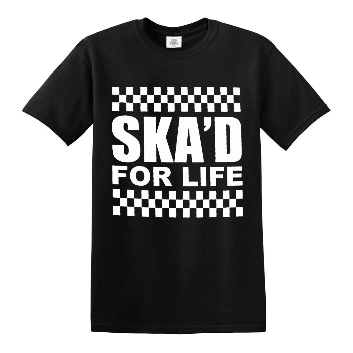 

SKA D For Life T-Shirt SKA 2 Tone Music Retro Reggae Rudeboy Skinhead Top Tee M
