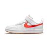 Court Borough 2 Haut Bas Chaussures de Skateboard Enfant Blanc Orange Enfants Âgés de 3 à 7 Ans BQ5451-114