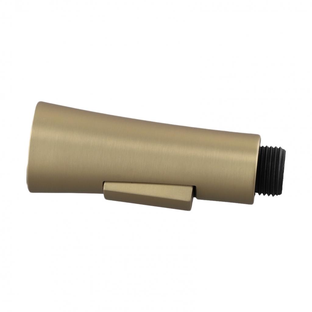 Cabezal de Ducha Extraíble de 1.8 GPM con Interruptor de Chorro Dorado Cepillado