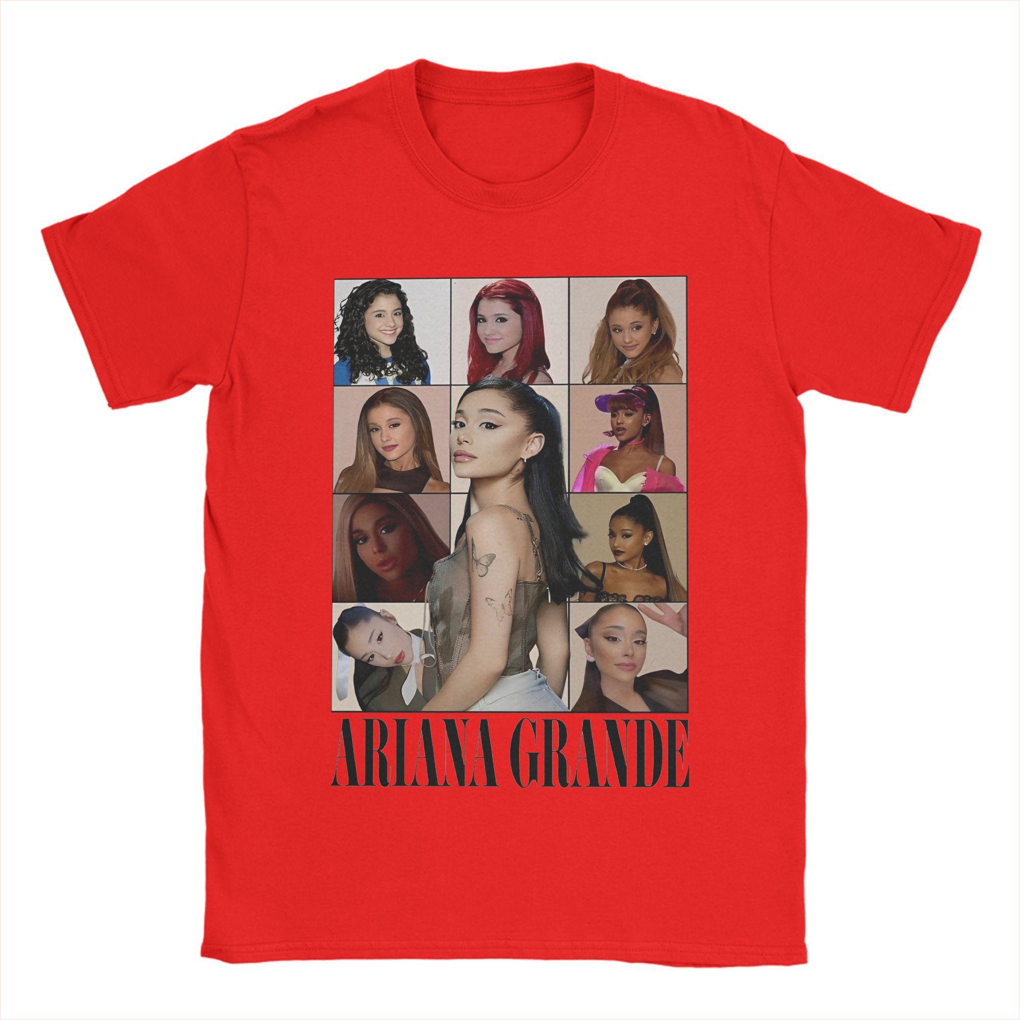 

Мужские футболки Ariana Grande The Eras Tour Эра Dangerous Woman 100% хлопок Летняя футболка с круглым вырезом Повседневная футболка S
