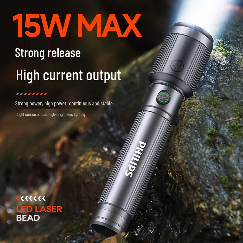 Philips Rechargeable Zoom LED Flashlight