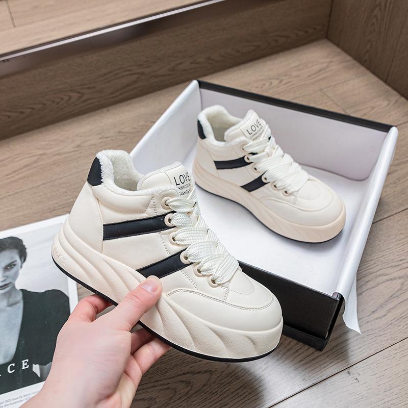 520025 spring new thick-soled white shoes classic board shoes