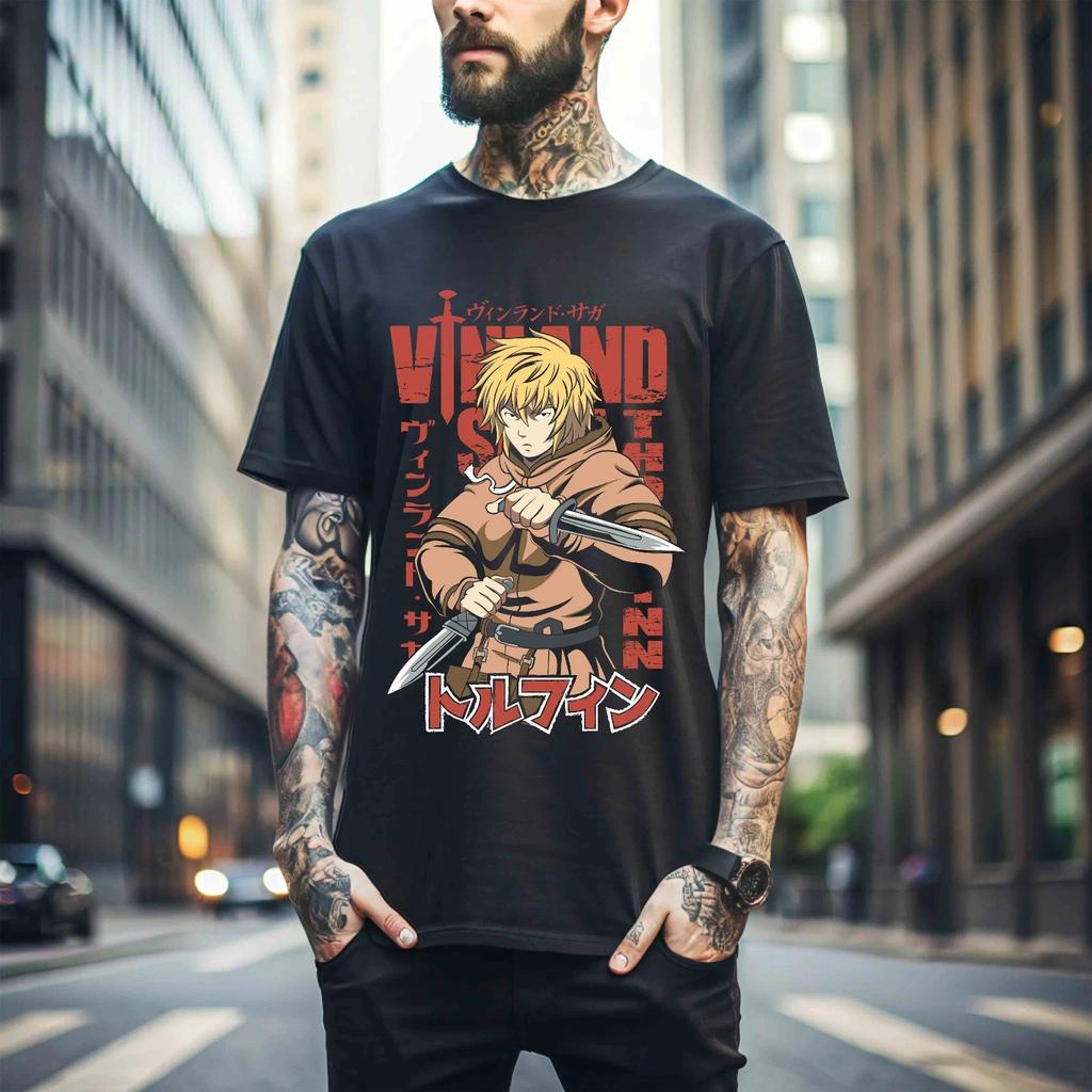 100% Cotton TOPS UNISEX TEES MENS WOMENS Vinland Saga T-Shirt,Thorfinn Shirt,Anime,Vinland,Askeladd,Manga Shirt