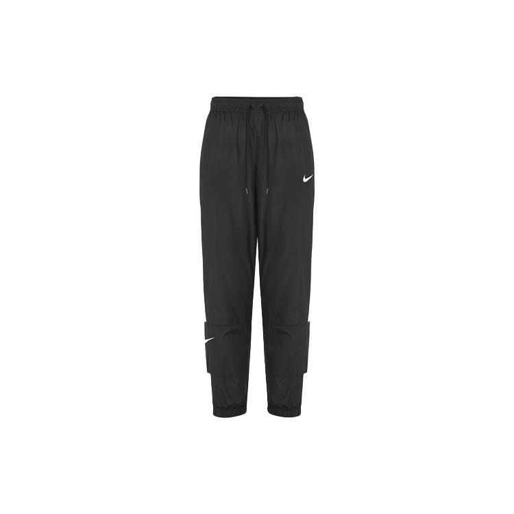 (WMNS) Nike Nsw Stmnt Wvns Pant Running Training Colorblock Knit Sports Pants/Trousers/Joggers Autumn Black Women s DC0041-010 L