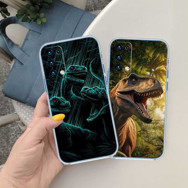 NH18 Dinosaur Transparent Phone Case for Motorola Moto G7 G8 G9 G84 G85 G73 G24 G15 Z2 Play Power Plus