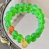 10Mm High Quality Imperial Green Vitreous Body Natural Green Chalcedony Strawberry Crystal Design Bracelet Bracelet