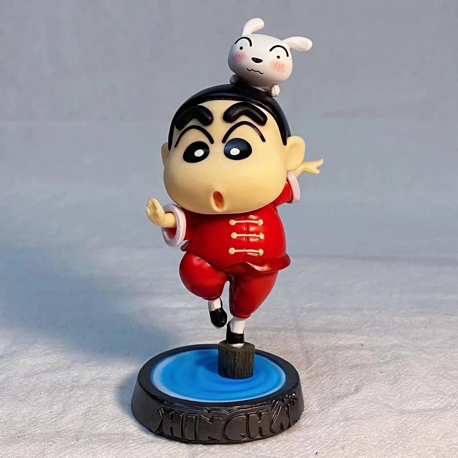 Crayon Shinchan Nohara Shinnosuke Anime Figure Cos Geisha Statue Of Liberty Pvc Action Figurine Collectible Model Toy Doll Gift