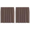 VidaXL Rideaux en voile avec passe-tringles 2 pcs marron, rideau en filet, rideau transparent, voile de fenêtre, traitement 4102171