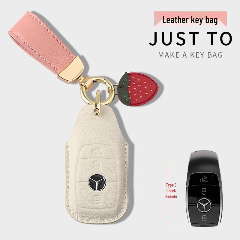 

Mercedes E-Class TPU Leather Key Cover for E300 & GLC300 - Compatible with GLB, GLA, GLS, A-Class, and AMG Models Standard