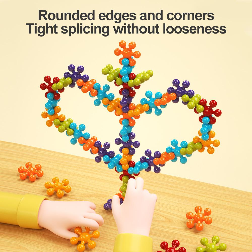 Diy Plum Blossom Building Block Educational Early Education Granules Kindergarten Toys 3-6 Years Old Assembly