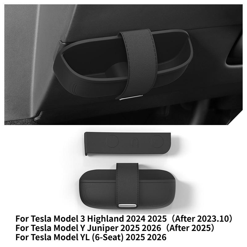 For Tesla Model 3/Y/YL Juniper 2026+ Silicone Glasses Case Car Magnetic Sunglasses Storage Organizer Box Interior Accessories