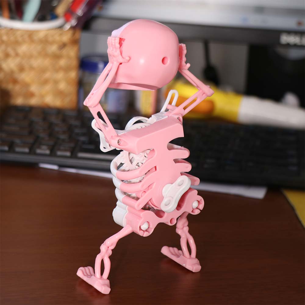 Dancing Skull Wind-up Dancing Skeleton Toy Plastic Spring Clockwork Toy  Desktop Ornament