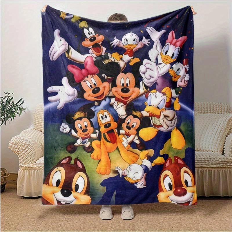 1 unidad, Manta de sofá con personajes clásicos de Disney, Perfecta para decoración del hogar, Funda de sofá, Uso en exteriores, Regalos, Viajes