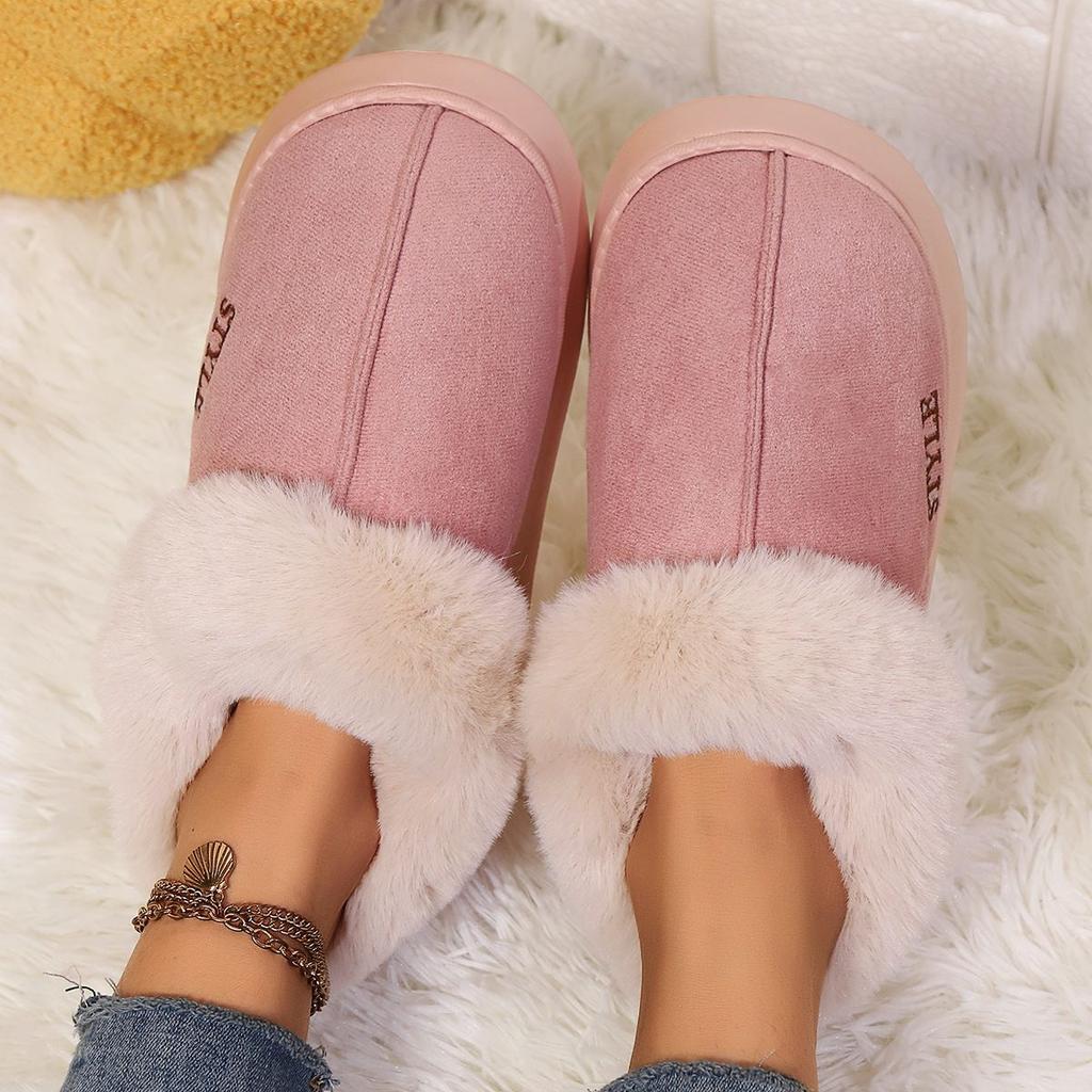 Couple's Luxury Comfortable Warm Fleece Lined Winter Slippers - Elegant, Warm, and Comfortable Thick Sole Indoor