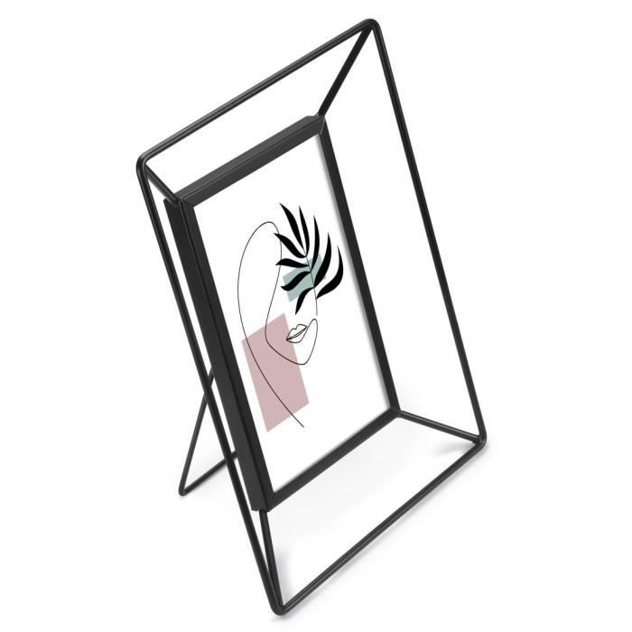 Cadre photo - Kent - Noir - 10 x 15 cm - Métal - Design contemporain