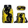 Animation seven dragon ball backpack, primary and secondary school schoolbag, satchel, shoulder bag, pencil case three-piece set
