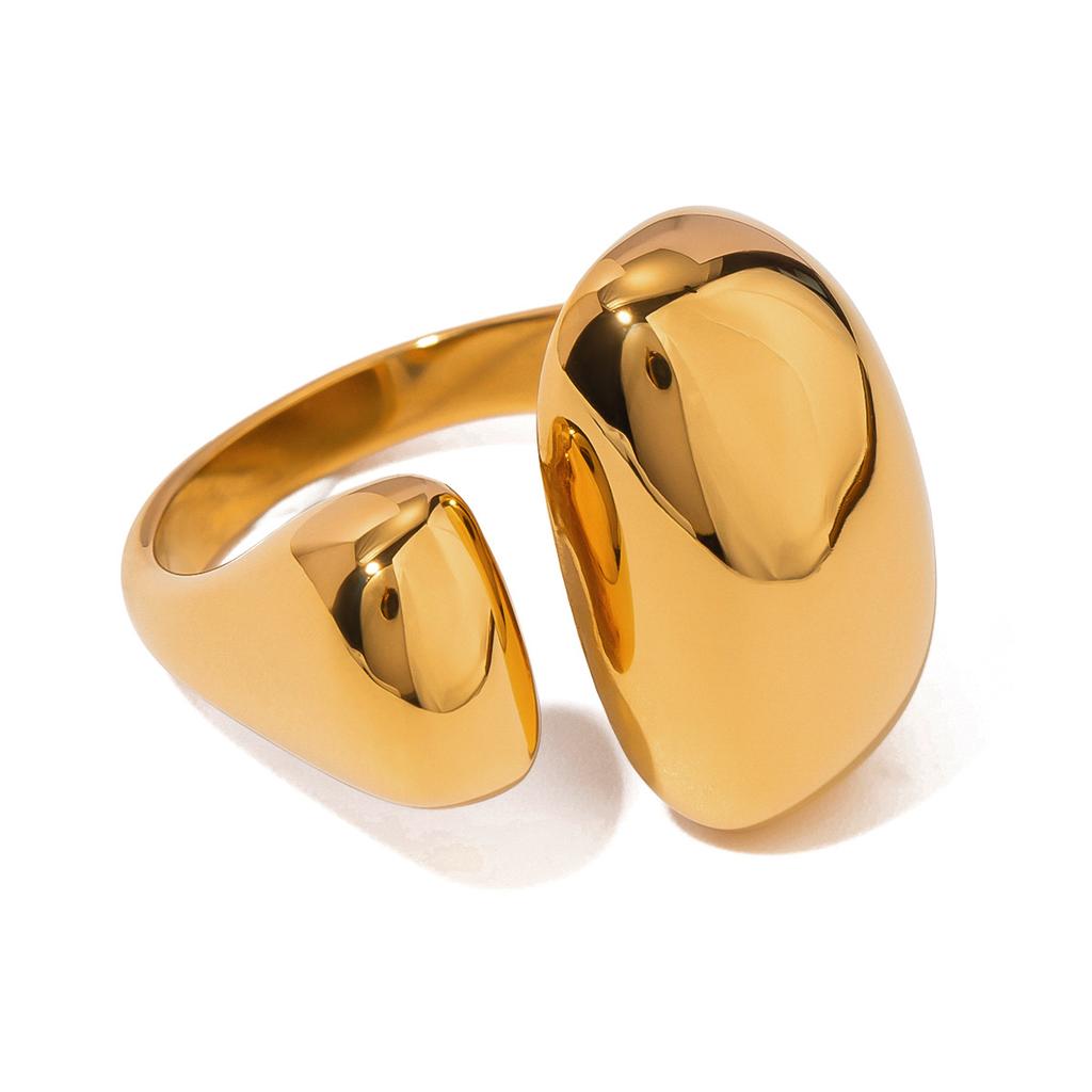 Uworld Minimalist 316L Stainless Steel INS Ring High Quality Waterproof Charm Metal Gold Silver Color Fashion Finger Jewelry