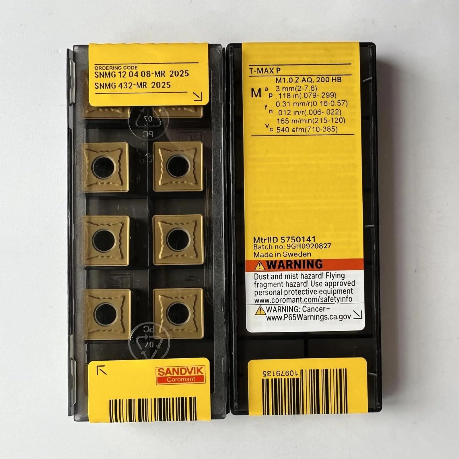 

Original Sandvik / SNMG120408-MR 2025 / CNC lathe carbide blade 10 PCS