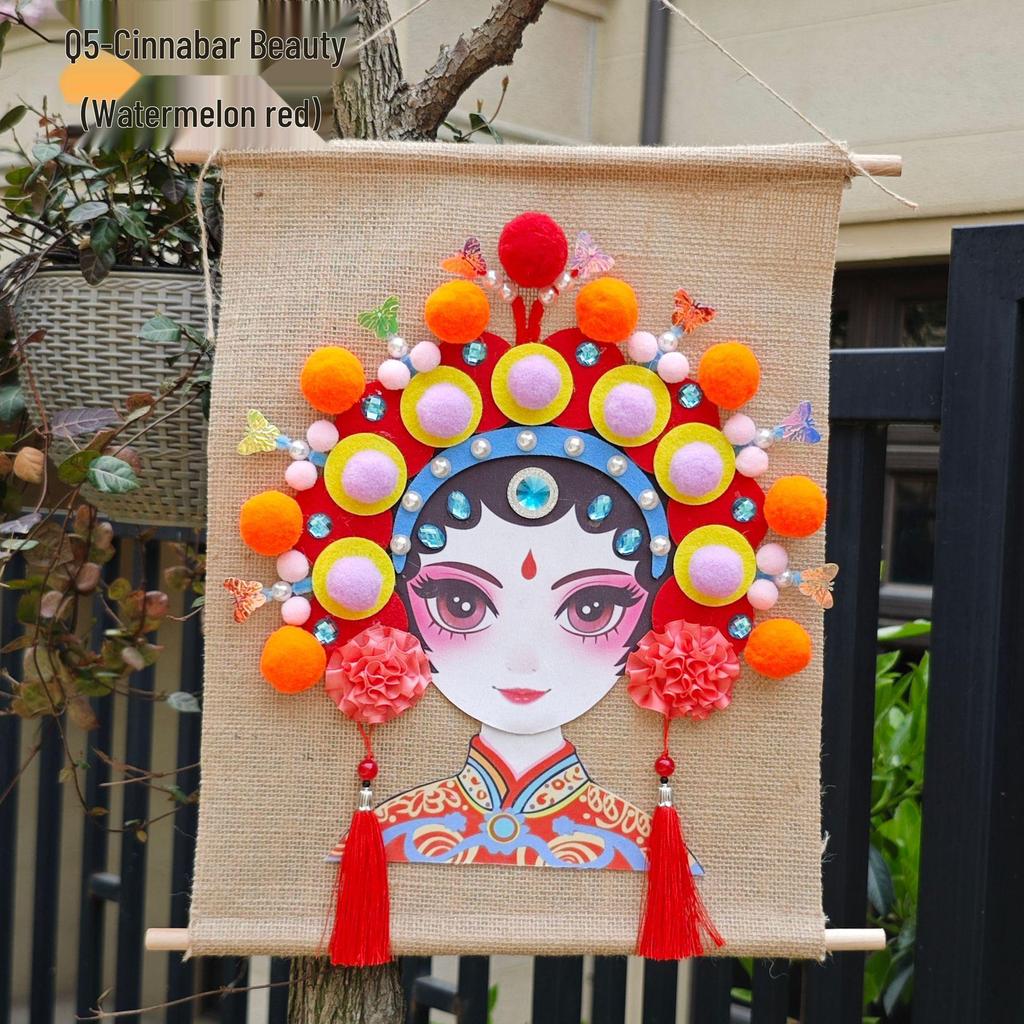 Peking Opera Face Painting Kit: Handmade Hanging Ornaments for Creative Parent-Child Activity