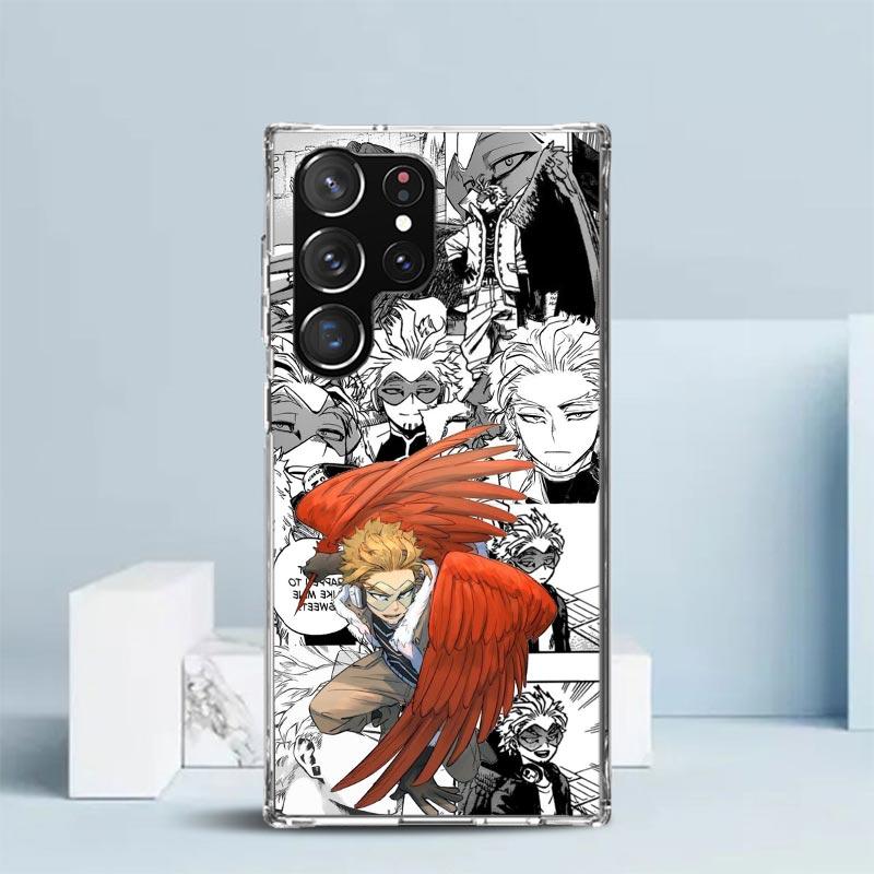 Hawks MHA My Hero A-Academy Soft Cover for Samsung Galaxy S25 Edge S26 S24 S23 Ultra Phone Case S22 S21 Plus S20 FE Print Patter