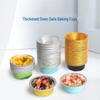 MDNG Golden Baking Foil Pudding Cups with Lids
