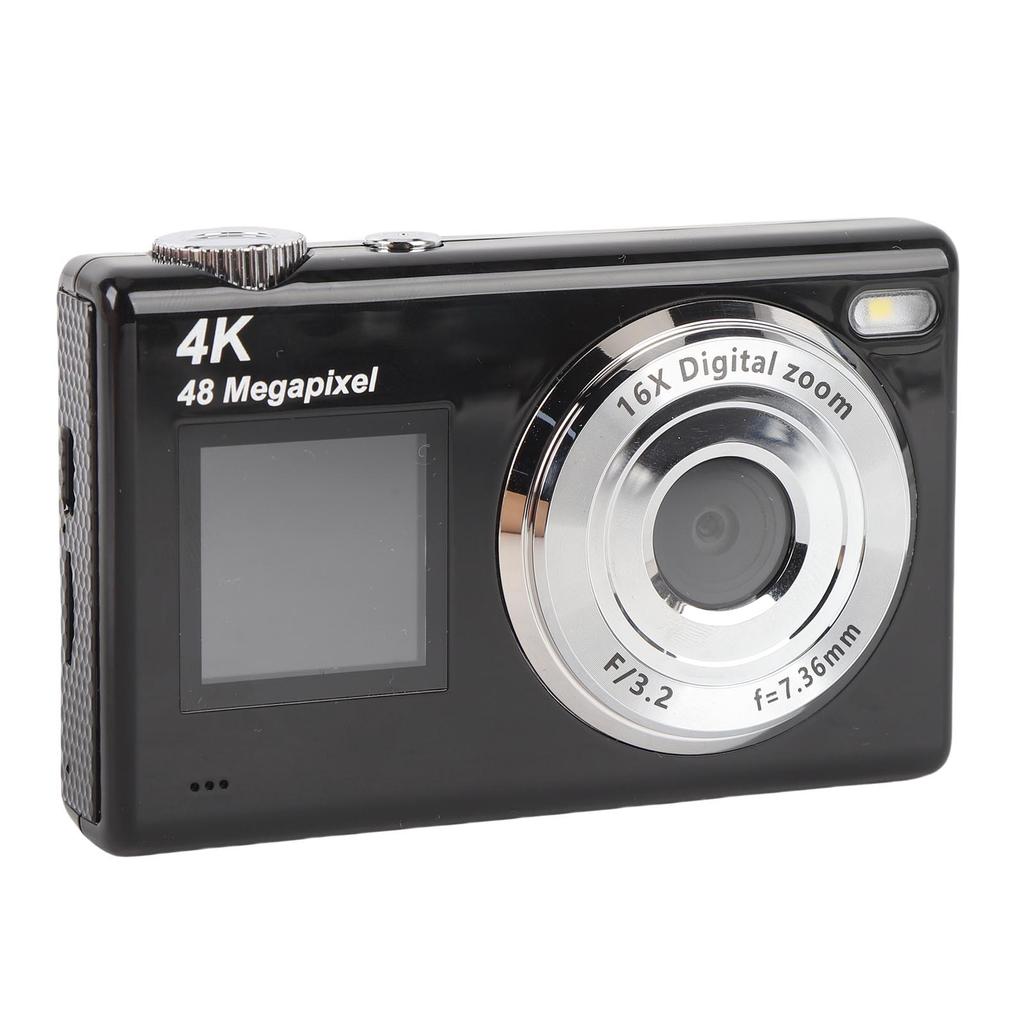 4K Digital Camera 48MP HD Dual Screen 16x Digital Zoom Auto  Selfie Camera for Photography Students Teens