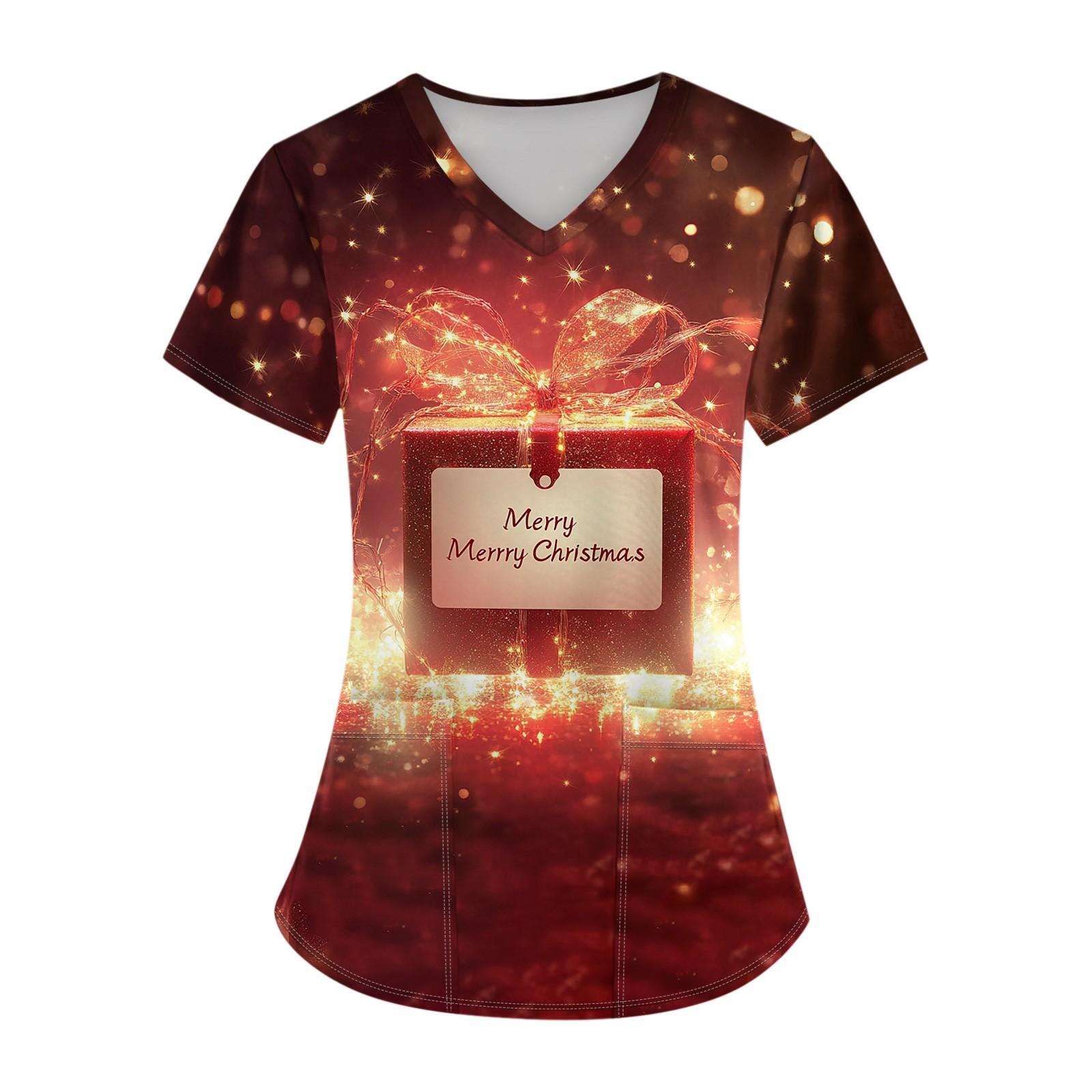 

Женский топ с карманом и коротким рукавом с крестом и V-образным вырезом XXXXXL винный