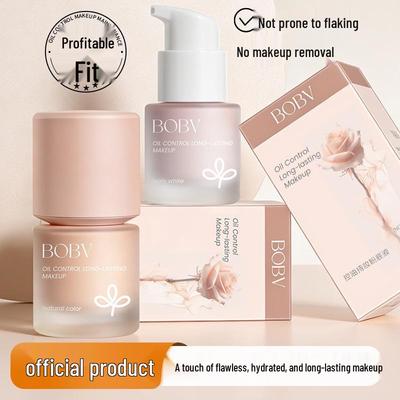 BOBV Ölkontrolle Langanhaltend Weich Leicht Feuchtigkeitsspendend Abdeckend Transferfrei Foundation Flüssiges Make-up