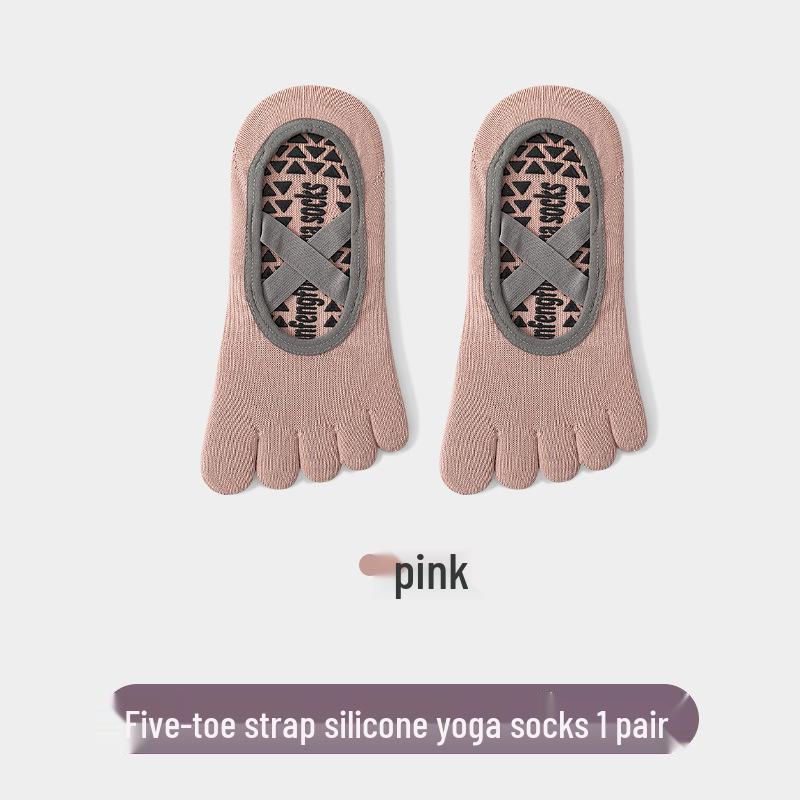 Non-Slip Women's Yoga Toe Socks - Lightweight Summer Pilates Socks for Beginners