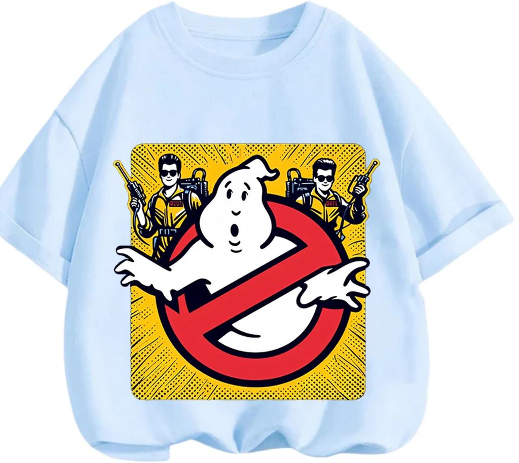 Summer Leisure Short Sleeve T Shirt Ghostbusters Classic Design Casual Daily Wear Children Outdoor Street Apparel