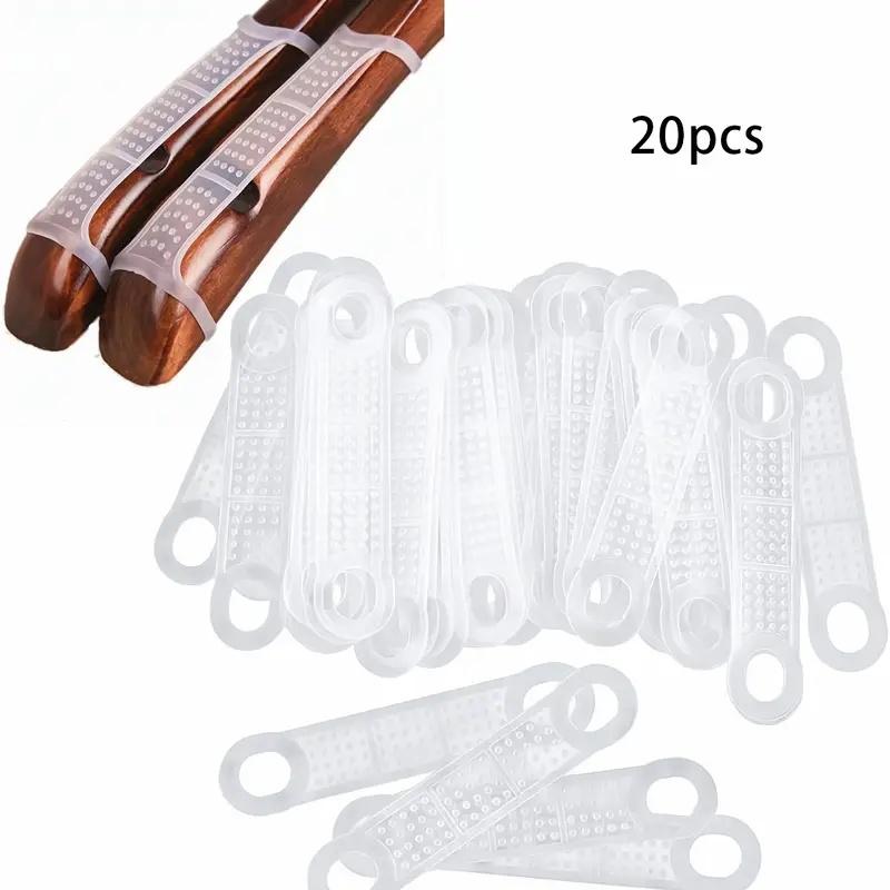 Non-Slip Clothes Hanger Covers, High Elasticity Transparent Rubber Sleeves for Wooden & Metal Hangers, Prevents Clothes Falling