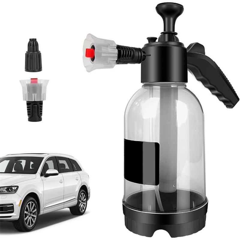 

2л пенный распылитель для мытья автомобиля, ручная пенная лейка, распылитель под давлением, пластиковая бутылка для дезинфекции, инструменты для чистки автомобиля прозрачный белый