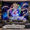 Wall Hanging Tapestry Custom NameSailor Moon Pattern Personalized Printed Fabric Wall Decor