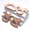5Pcs/Lot Food Grade Wooden Teether Toys Animal Shape Wood Necklace Pendant for Baby DIY Wooden Teething Chew Toys