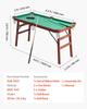 Folding Pool Table, 140cm Portable Billiards Tables, Foldable Space-Saving Entertainment Game Set Includes Ball, Cue, Rack, Chalk, Brush, Brown with