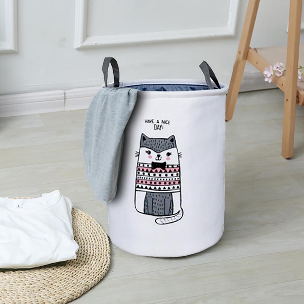 1PC Cotton Folding Water Laundry Basket Toy Storage Basket Storage Bucket