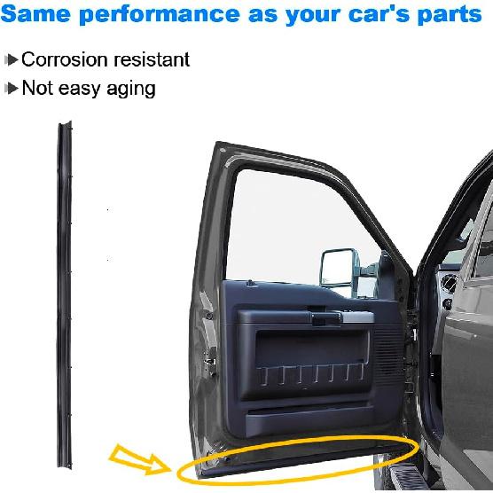 Нижня гумова ущільнювальна стрічка дверей Сумісна з Ford F250 F350 F450 F550 Super Duty 1999-2015, Ford Excursion 2000-2005, Передня ліва або