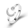 Copper Ring Moon Simplicity For Women Wedding Engagement Jewelry Accessories 5A Cz Rings Fashion High Quality Gift