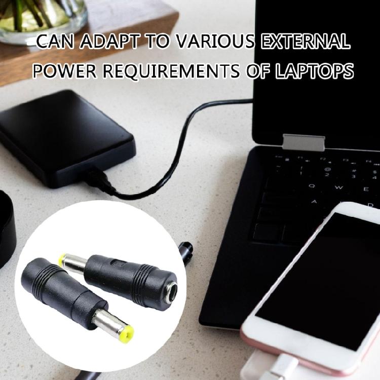 Portable Laptops Charging Adapter DC5.5x2.1mm To DC5.5x1.7mm Charging Converter Head Power Conversion Adapter Black
