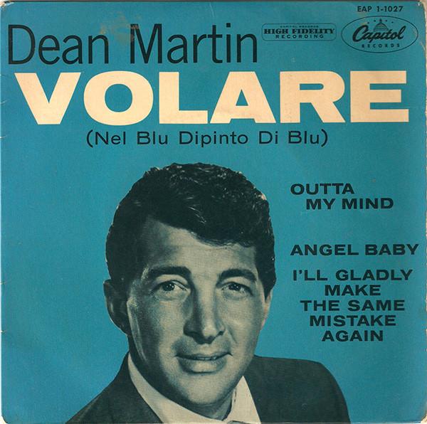 

7inch Record DEAN MARTIN Volare Nel Blu Dipinto Di Blu EAP11027 Capitol Records 1958 UK Jazz Used